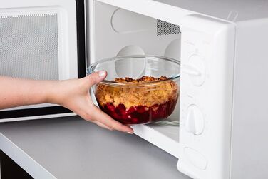 Скляний контейнер з кришкою Cook and Go, Pyrex, овальний, 1,6 л, скло, синій/прозорий, 20 см 20 х 20 х 9 см Круглий контейнер