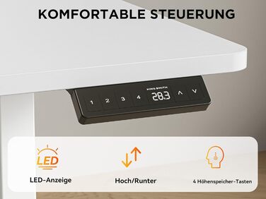 Подібний електричний стіл з регульованою висотою, кутовий стіл 160 x 140 см, регульована висота, комп&39ютерний стіл з можливістю роботи сидячи та стоячи з органайзером для кабелів для офісу, ігровий, білий, 160 x 140 см