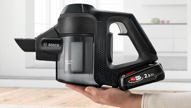 Акумуляторний багатофункціональний пилосос BOSCH BBS611BSC, чорний вбудований ручний пилосос, 2 швидкості, до 30 хв роботи