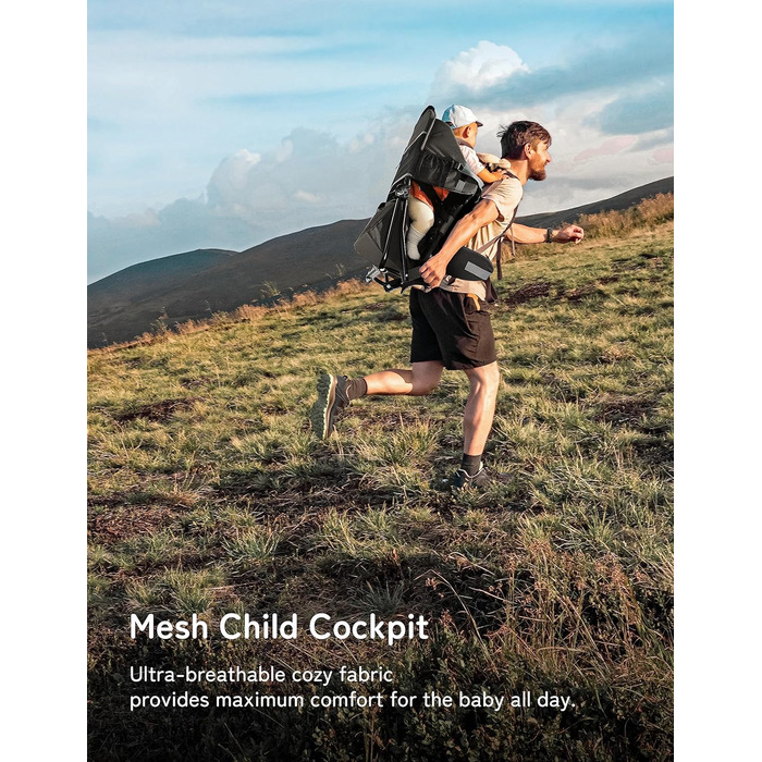 Дитяча коляска besrey Kraxe з сумкою для зберігання, портативна дитяча коляска для подорожей, дитяча коляска для походів на 6-36 м