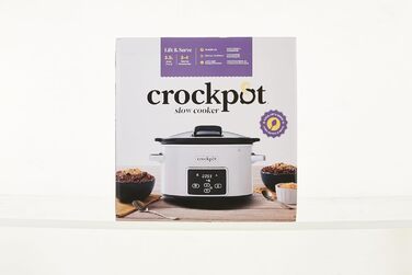 Цифрова мультиварка Crock-Pot з відкидною кришкою Регульований час приготування 3,5 літра (3-4 людини) Гриби та хром CSC060X