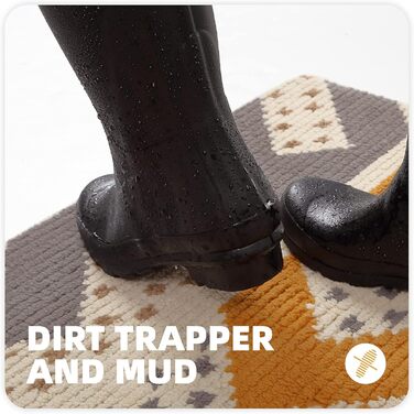 Килимок для дверей Color G для приміщень 60x90 см, нековзний килимок для вловлювання бруду, килимок для дверей, що миється, килимок для вхідної зони, передні двері, для використання всередині та зовні приміщень (жовтий) Жовтий 60 x 90 см (прямокутний)