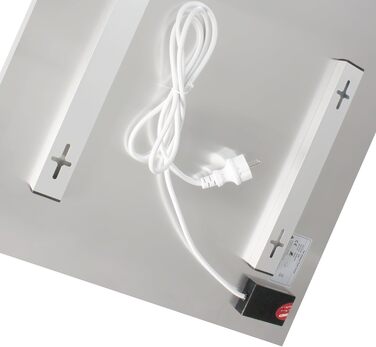 Інфрачервоний дзеркальний обігрівач VIESTA H320 320 Вт з термостатом TH10 Компактна нагрівальна панель з технологією вуглецевих кристалів Плоский настінний обігрівач із дзеркальним склом Стильне дизайнерське дзеркало 2-в-1 320 Вт