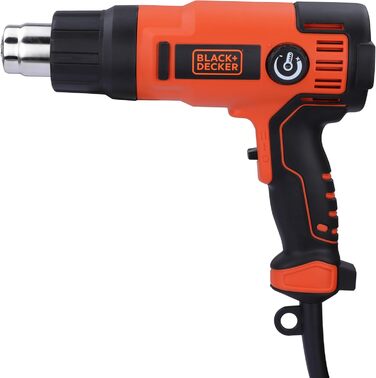 Будівельний фен BlackDecker KX2200K 2000 Вт (з 2-ступеневим вимикачем безпеки, плавним регулюванням температури, автовимкненням, набір аксесуарів з 8 предметів)