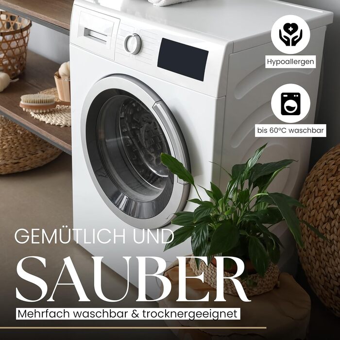 Високоякісна подушка Gentle North 80x80 см готельної якості - Пухнаста, добре наповнена подушка для сну, підходить для алергіків (сертифікована Oeko-Tex Standard 100) - Можна прати при 60C 80x80