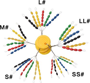 Риболовні стоппери, гумові, 30 в 1, овальні стопори для поплавця, барвисті боби Space Beans для оснащення. Розмір SS S M L LL