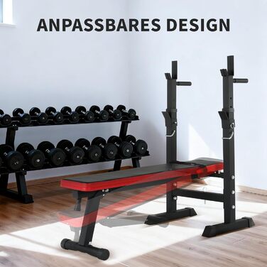 Складана регульована силова лава ISE зі штангами для гантелей та віджимань, тренувальні лави, регульовані, червоний/чорний 544-BK, білий/чорний 544-WH SY-544-BK