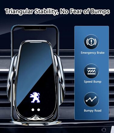 Автомобільний тримач мобільного телефону REDAEL для Peugeot 308 2016-2013, автомобільний тримач мобільного телефону, що обертаєтьс