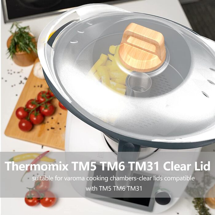 Кришка для Varoma Thermomix TM5 TM6 TM31, Кришка каструлі з термостійкою ручкою, Насадка для пароварки