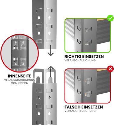 Металевий стелаж 180x90x40 см комплект із 2 надміцних стелажів з 5 полицями оцинковані стелажі для зберігання у підвалі стелажі для майстерні, підвалу та гаража до 875 кг