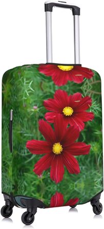 Чохол для багажу Червона троянда з принтом, еластичний захист від подряпин та пилу для валіз, чорний, розмір 80