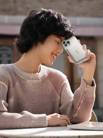 Портативний зовнішній акумулятор Baseus Picogo AM41, ультратонкий зовнішній акумулятор MagSafe ємністю 5000 мАг, швидка зарядка PD 20 Вт, бездротовий, магнітний, з кабелем USB-C для iPhone 17/16/15/14/13/12, колір космічний сірий, 5000 мАг