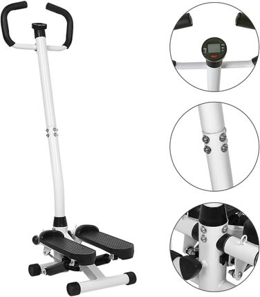 Міні-степер для домашнього використання, гідравлічний велотренажер з еспандерами та РК-дисплеєм, тихий та стабільний, тренування для ніг, рук та сідниць