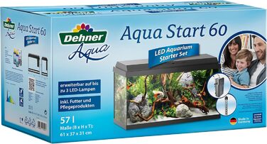 Стартовий набір для акваріумів Dehner Aqua 60, прибл. 61 x 37 x 31 см, включаючи продукти харчування та засоби догляду