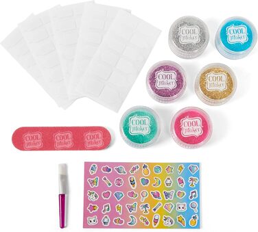 Набір блискучих нігтів Cool MAKER Go Glam - для стильних блискучих нігтів з наклейками з мотивами, матеріал для 5 видів манікюру, для дітей віком від 8 років