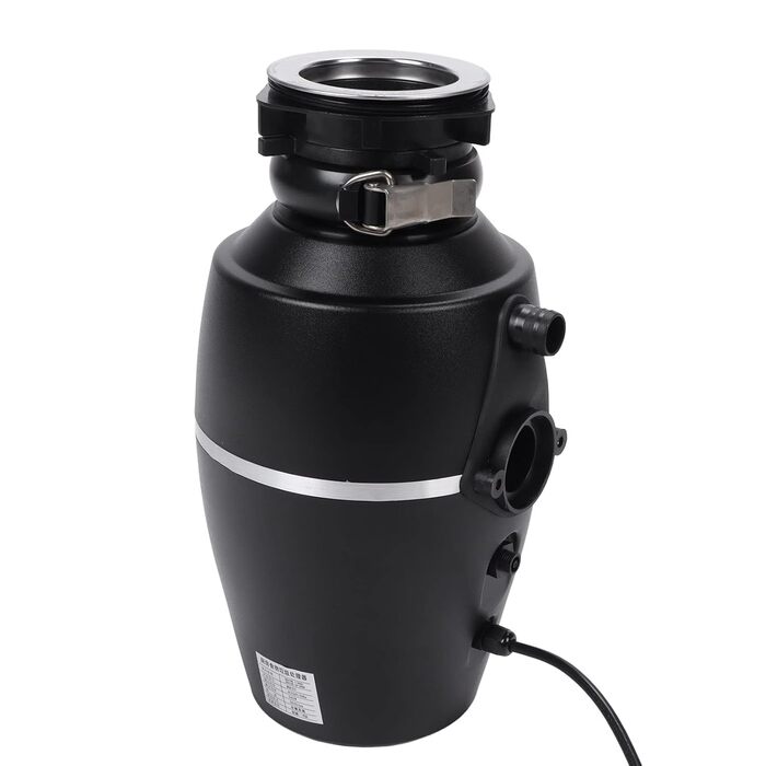 Безперервна подача сміття, безшумний, нержавіюча сталь, 1300 мл, корпус ABS, водостічна труба, сміттєвідвідведення, 3800 об/хв, 1 к.с., для кухні (вилка ЄС)