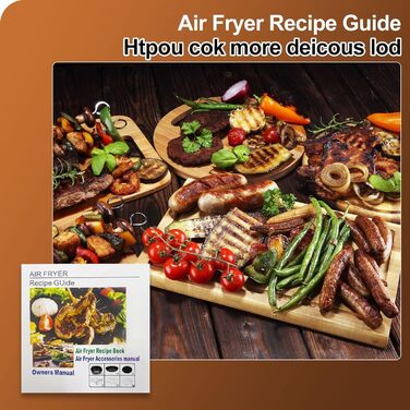 Аксесуари для фритюрниці Dercov 15 шт. для COSORI 5.5 л, квадратний набір аксесуарів для фритюрниці XXL Сумісний із фритюрницею Philips XXL 7.2 л / Tefal 6.5 л / Cecotec 6 л