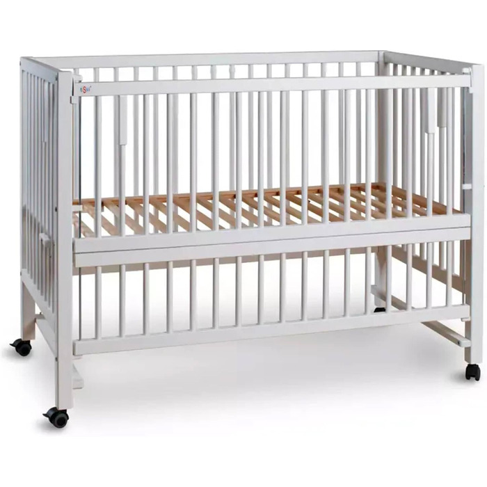 Дитяче ліжко/приліжко tiSsi XXL HAJO, бук, білий, 120x60 см