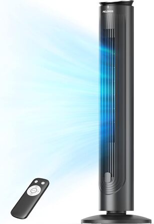 Тихий баштовий вентилятор Pelonis, 4,2 м/с вентилятор з пультом дистанційного керування, баштовий вентилятор на підставці з 9-годи