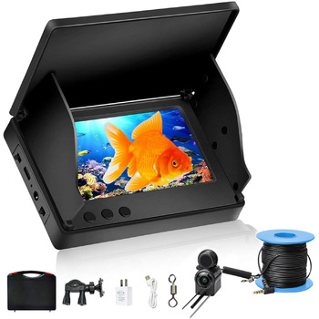 Ехолот, камера для підводної риболовлі з IPS-дисплеєм, ширококутним кутом нічного бачення 220, водонепроникний ехолот IP67, ідеально підходить для морської, річкової та підлідної риболовлі.