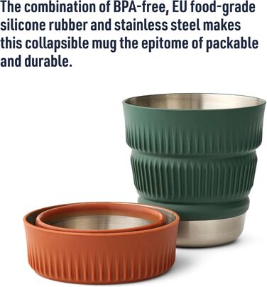 Складана кружка з нержавіючої сталі Sea to Summit Detour - Falt-Becher сірий Moonstruck Grey