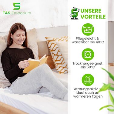 Наматрацник 90x200 водонепроникний та повітропроникний виготовлений з бамбукової віскози сертифікований Oeko-TEX та Dermatest підходить для алергіків захист від кліщів Водонепроникний наматрацник 90 x 200 40 см