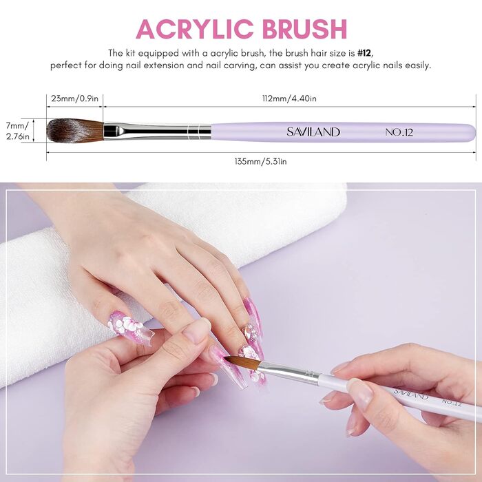 Набір акрилових рідин Saviland для моделювання нігтів