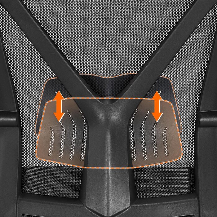 Офісне крісло Yaheetech, стілець для столу, обертове крісло з сіткою, ергономічне крісло для домашнього офісу, комп&39ютерне крісло з регульованою висотою та спинкою, м&39яке сидіння, для навчання/офісу, чорне