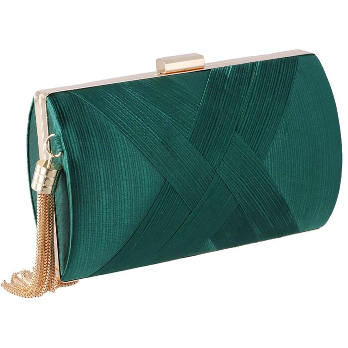 Клатч жіночий, вечірня сумочка, елегантна сумочка на ланцюжку, крос-боді, сумочка для вечірки, урочистих подій, побачень, зелена