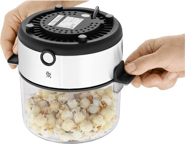Кухонна міні-машина для попкорну для дому, виробник попкорну, гаряча плита з покриттям, кришка як миска для подачі, отвір для розтоплення масла, попкорн з цукром і сіллю, компактний, матовий з нержавіючої сталі