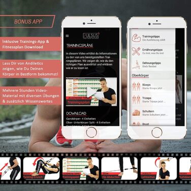 Набір фітнес-еспандерів еспандери для силових тренувань, допомоги при підтягуваннях та домашніх тренувань У комплекті додаток для відео вправ Еспандер з ручками, кріплення для дверей, ремінці для ніг та сумка