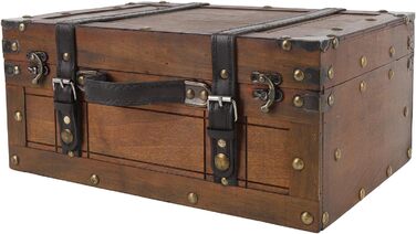 Дерев&39яний футляр для зберігання сумок Taidda у вінтажному стилі, багатофункціональна портативна валіза з виглядом вживаного одягу, органайзер для одягу, іграшок та фотореквізиту з сільським дизайном (великий)