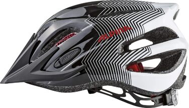 Амортизуючий, легкий та стабільний велосипедний шолом зі світлодіодом для дітей, чорно-біло-червоний, 50-55 см, 2.0 -