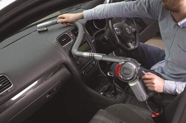 Ручний автомобільний пилосос для автомобільної розетки 12В Dustbuster Pivot PV1200AV з насадкою-щіткою, щілинною насадкою, гнучким