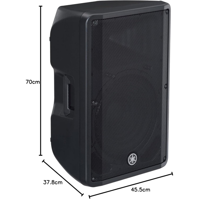 Активна колонка з кришталево чистим звуком і потужними басами - Легко транспортується - 15 НЧ-динамік чорного кольору DBR15 (15'')