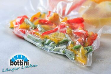 Вакуумні рулони BOTTINI 20x600 см, пакети з фольги PREMIUM, sous vide, для кожного ущільнювача фольги та вакуумного пакувальника, рулони з фольги для харчових продуктів, 4