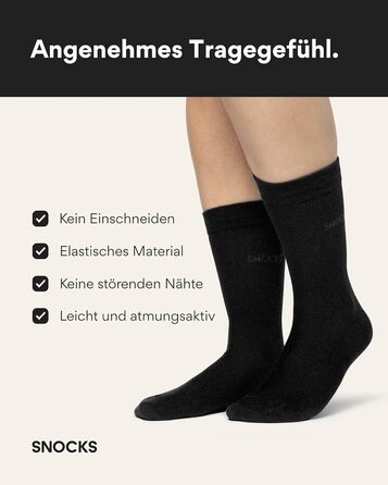 Чоловічі шкарпетки Snocks (4 пари) Бізнес-шкарпетки для чоловіків 4 шт. Чорні 43-46