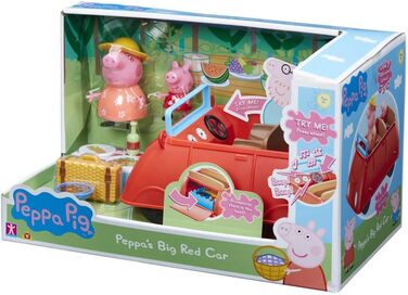 Ігровий набір Peppa Pig, Великий червоний автомобіль з фігурками та пікніком