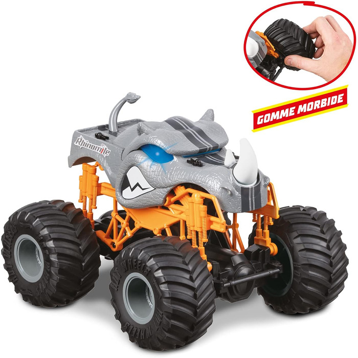 Позашляховик-монстр на радіокеруванні Mondo Motors 63684 зі світловими та звуковими ефектами, 20x28x23 см, пульт дистанційного керування, іграшка для дітей від 3 до 8 років, дизайн Hot Wheels