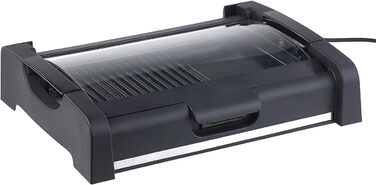 Електричний гриль Rosenstein & Shne Настільний гриль зі скляною кришкою, пластина для гриля з керамічним покриттям, 1 650 Вт (елек