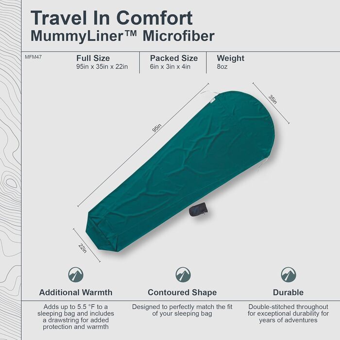 Спальний мішок Cocoon Microfibre Mummy Liner - Мікроволокно