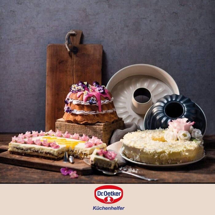 Прямокутна пружинна форма Dr. Oetker 38 см, форма для торта із захистом від протікання, квадратна форма для випічки зі сталі з арм