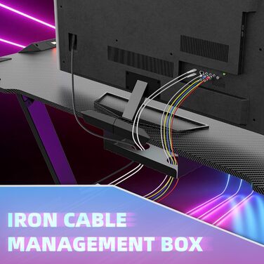 Ігровий стіл Storeo Imp, 160 x 70 x 80 см, МДФ / сталь / вуглецеве волокно, чорний