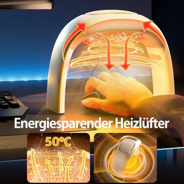 Енергозберігаючий вентилятор-обігрівач, складний килимок для столу з підігрівом, електричний обігрівач для рук з регульованою температурою термостата, подарунок для жінок та чоловіків, білий бежевий