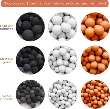 Душова насадка для фільтра з намистинами, душова насадка, фільтр проти випадіння волосся з вапняним нальотом, фільтруючі камені, антибактеріальні іонні фільтри, мінеральні камінці для видалення хлору, 9 Pack Mineral Beads Refill Set