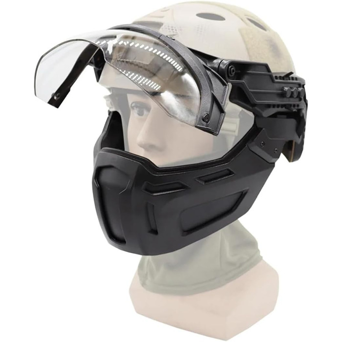 Швидкий тактичний шолом із напівмаскою легкий знімний захист обличчя для ігор CS, страйкболу, пейнтболу, полювання та активного відпочинку FG