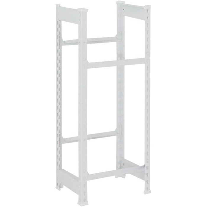 Полиця для напоїв PROREGAL Camel на 2 ящики, ВxШxГ 100x40x30 см, вантажопідйомність на полицю 100 кг, біла, полиця для льоху, полиця для зберігання, полиця для майстерні, полиця для гаража, ВxШxГ 100x40x30 см, біла