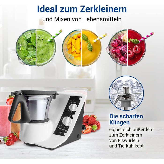 Ніж VIOKS до кухонного комбайна Vоrwerk Thermоmix ТM21 Ніж блендера з нержавіючої сталі SUS420 Thermоmix ТM 21 / Запчастини до кухонного комбайна Ніж ТМ 21