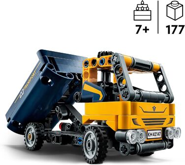 Іграшка-самоскид Technic, набір 2-в-1 з будівельною моделлю та екскаватором, технічний подарунок для хлопчиків та дівчаток віком від 7 років, 42147
