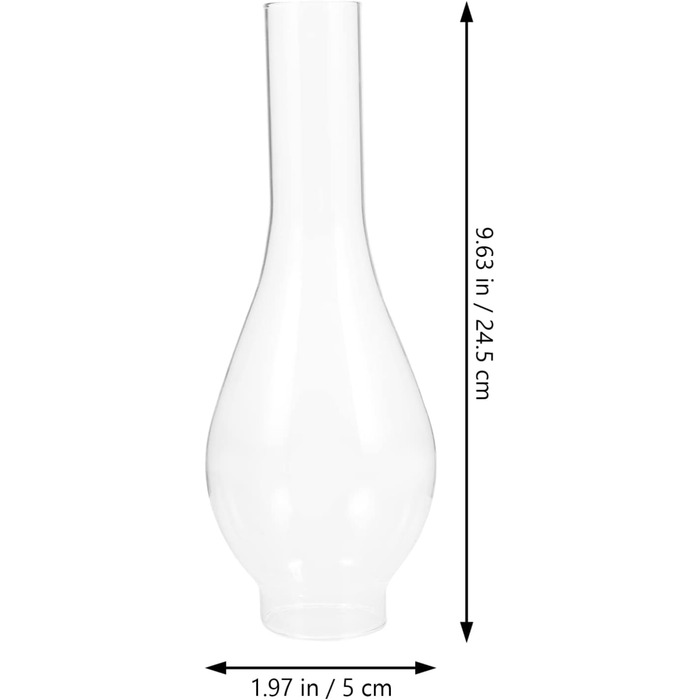 Заміна скла Масляна лампа Абажур Заміна скляного циліндра Плафон Гасова лампа з гнітом Скляний циліндр Гасова лампа Підвісний світильник Веста Абажур лампи 9,6 * 1,9 дюйма
